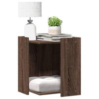 VidaXL Kattenbakkast 42x42x51 cm bewerkt hout bruin eikenkleurig - thumbnail