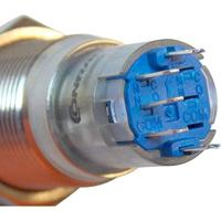 TRU COMPONENTS 1303026 LAS2GQF-11ZET/B/12V/S/P Drukschakelaar 48 V/DC 2 A 1x aan/aan Continu Blauw IP65 1 stuk(s) - thumbnail