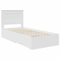 Bedframe met lade met hoofdeinde met opslag Bewerkt hout - thumbnail