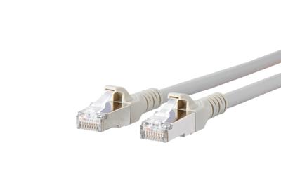 Metz Connect 1308452033-E RJ45 Netwerkkabel, patchkabel CAT 6A S/FTP 2.00 m Grijs Snagless 1 stuk(s)