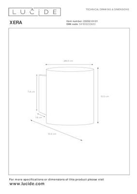 Lucide XERA - Wandlamp - Ø 8 cm - 1xG9 - Wit