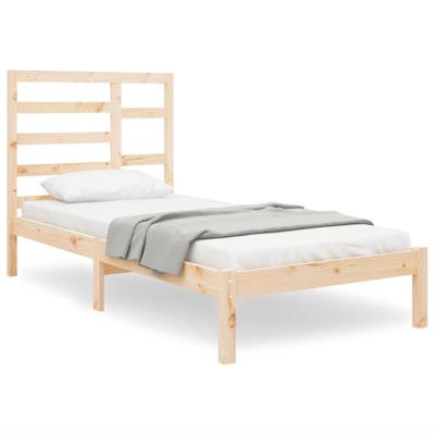 Bedframe massief hout 75x190 cm