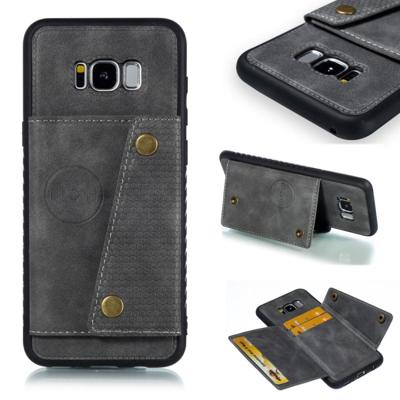 Lederen beschermhoes voor Galaxy S8 plus (grijs)