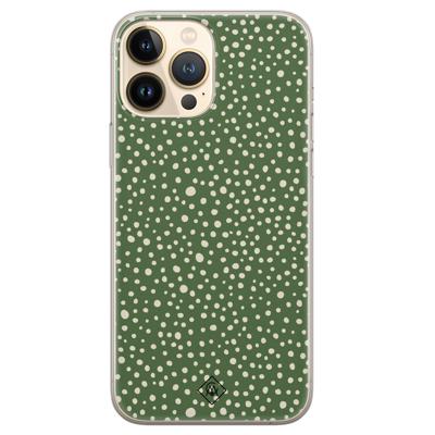 iPhone 13 Pro Max siliconen hoesje - Green dots