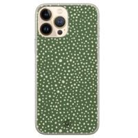 iPhone 13 Pro Max siliconen hoesje - Green dots - thumbnail