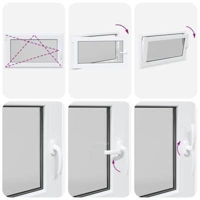 Kelderraam "RISOR" draaikiep- en draaikiep-19 DIN links wit