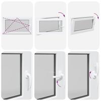 Kelderraam "RISOR" draaikiep- en draaikiep-19 DIN links wit - thumbnail