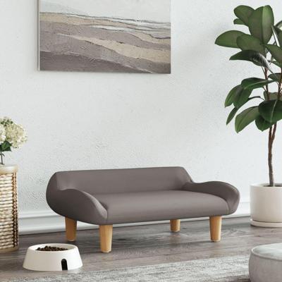 VidaXL Hondenmand 70x40x24 cm stof taupe