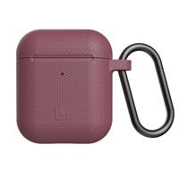 U by UAG [U] DOT Soft Touch Siliconen Hoes Apple Airpods 2 (2019) / Apple Airpods 1 (2016) [Wireless Charging Compatible (LED zichtbaar), Lightning-aansluiting afdekking, karabijnhaak ] Dusty Rose - thumbnail