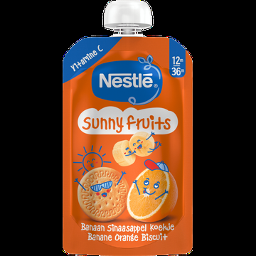 Nestle Sunny Fruits Banaan Sinaasappel Koekje 12m 36m 110 g bij Jumbo