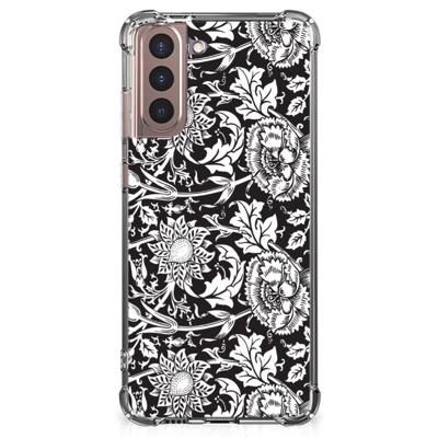 Samsung Galaxy S21 Plus Case Black Flowers