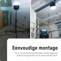 LED Werklamp Bol 100 Watt - 360° - 11500Lm - 5m kabel - extra stopcontact - thumbnail