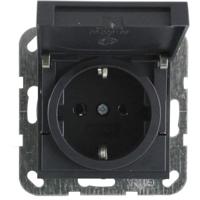 GIRA 045428 Wandcontactdoos met randaarde Inzetstuk System 55, Standaard 55, E2, Event, Event Clear, Event Opaque, Esprit, ClassiX Antraciet 1 stuk(s) - thumbnail