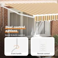 VidaXL Inklapbaar zonnescherm multikleur 350 x 250 cm - thumbnail