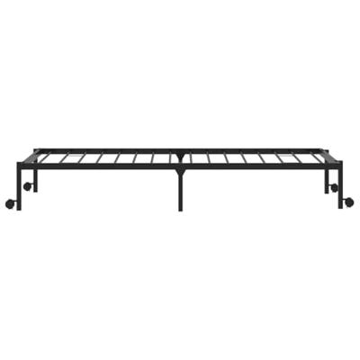 Bedframe zonder matras opvouwbaar 107x203 cm staal zwart Bedframe zonder matras opvouwbaar 107x203 cm staal zwart