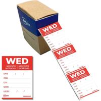 Etiket Avery HACCP woensdag-rood 40x56mm 500st - thumbnail