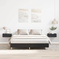 Bedframe zonder matras 140x200 cm spaanplaat zwart - thumbnail
