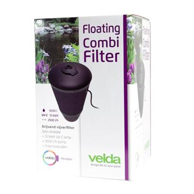 Velda Floating Combi Filter 2500 - Helder Vijverwater tot 5000L met UV-C en Filterschuim - thumbnail