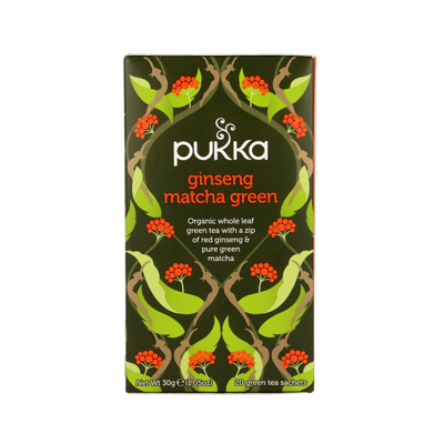 Pukka thee bio, Ginseng Matcha Green, pak van 20 stuks