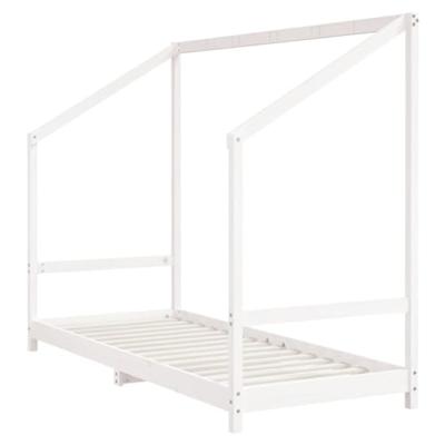 Kinderbedframe 80x200 cm massief grenenhout wit