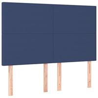 Boxspring met matras stof blauw 140x200 cm - thumbnail
