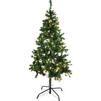 Europalms 83500299 Kunstkerstboom met verlichting Zilverspar Warmwit LED Groen Standaard 210 cm - thumbnail