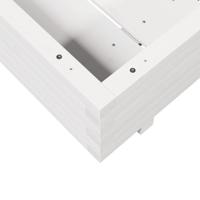 Plantenbak 80x80x26,5 cm massief grenenhout wit - thumbnail