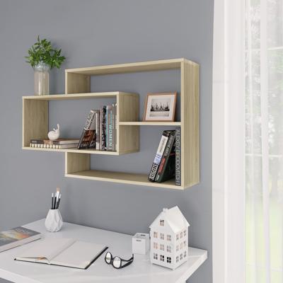 VidaXL Wandschappen 104x20x58,5 cm bewerkt hout sonoma eikenkleurig