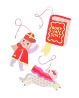 HEMA Hangende figuren Sint - 3 stuks - thumbnail