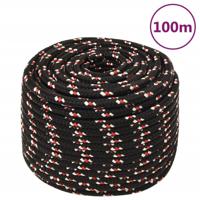 VidaXL Boot touw 12 mm 100 m polypropyleen zwart - thumbnail