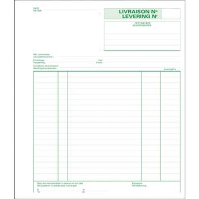 Exacompta leveringen, ft 21 x 18 cm, dupli (50 x 2 vel), tweetalig (NL/FR) Exacompta leveringen, ft 21 x 18 cm, dupli (50 x 2 vel), tweetalig (NL/FR)