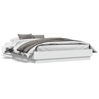 Bedframe LED massief hout wit 120x200 cm - thumbnail