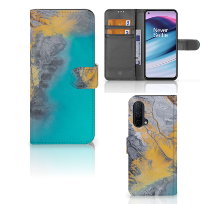 OnePlus Nord CE 5G | Bookcase | Marble Blue Gold