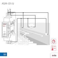 Zamel ASM-01/U Trappenhuislichtautomaat DIN-rails 12 V, 24 V, 230 V - thumbnail