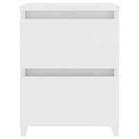 Nachtkastje 30x30x40 cm bewerkt hout wit - thumbnail