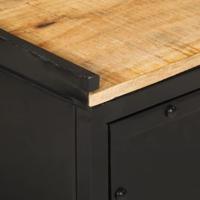 Badkamerkast 40x30x50 cm ijzer en massief mangohout - thumbnail