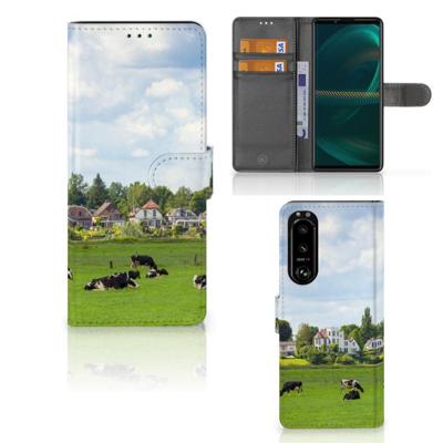 Sony Xperia 5III | Telefoonhoesje | Met pasjeshouder | Koeien Sony Xperia 5III | Telefoonhoesje | Met pasjeshouder | Koeien
