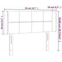 Hoofdbord LED 83x16x78/88 cm fluweel donkergrijs - thumbnail