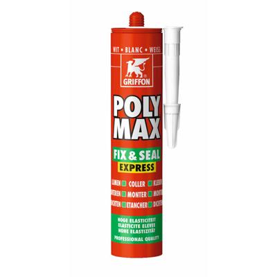 Griffon montagelijm - PolyMax Fix & Seal Express - 425 gram koker - wit - thumbnail