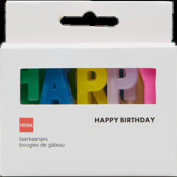 HEMA taartkaarsjes Happy Birthday Multicolour bij Jumbo