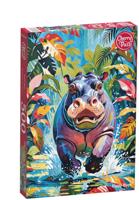 Happy Hippo Puzzel 500 Stukjes - thumbnail