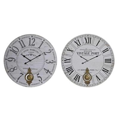 Muurklok DKD Home Decor Zwart Metaal Wit Vintage Hout MDF (58 x 8 x 58 cm) (2 Stuks) Muurklok DKD Home Decor Zwart Metaal Wit Vintage Hout MDF (58 x 8 x 58 cm) (2 Stuks)