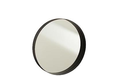 J-Line spiegel Rond Boord - metaal - zwart - medium - Ø 40 cm
