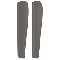 Hoofdbord met randen 103x23x118/128 cm kunstleer grijs - thumbnail