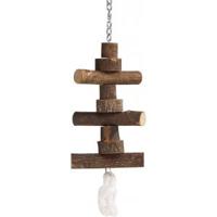 Houten trapezeboom voor vogels groot - thumbnail