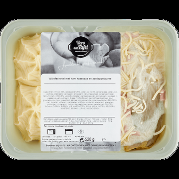 Vers Aan Tafel Witlofschotel met Ham Kaassaus en Aardappelpuree 520 g bij Jumbo Vers Aan Tafel Witlofschotel met Ham Kaassaus en Aardappelpuree 520 g bij Jumbo