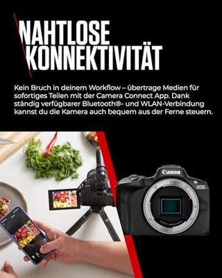 Canon EOS R50 zwart + RF-S 18-45mm Content Creator Kit