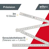 Wiha 41020002 Duimstok Longlife® 2 m metrisch, 10 delen 15 mm - 27057 - thumbnail