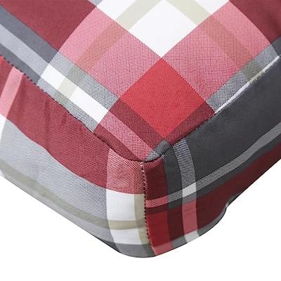 VidaXL Palletkussen 58x58x10 cm ruitpatroon stof rood VidaXL Palletkussen 58x58x10 cm ruitpatroon stof rood
