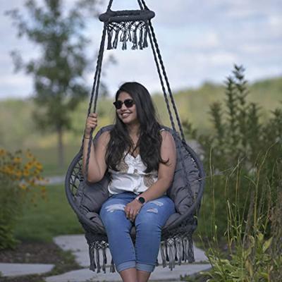 Vivere Deluxe Macrame Hangmatstoel (Kleur: grijs)